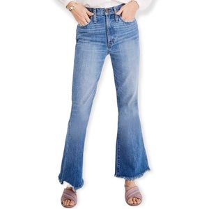 Madewell Rigid Flare jeans w frayed hem